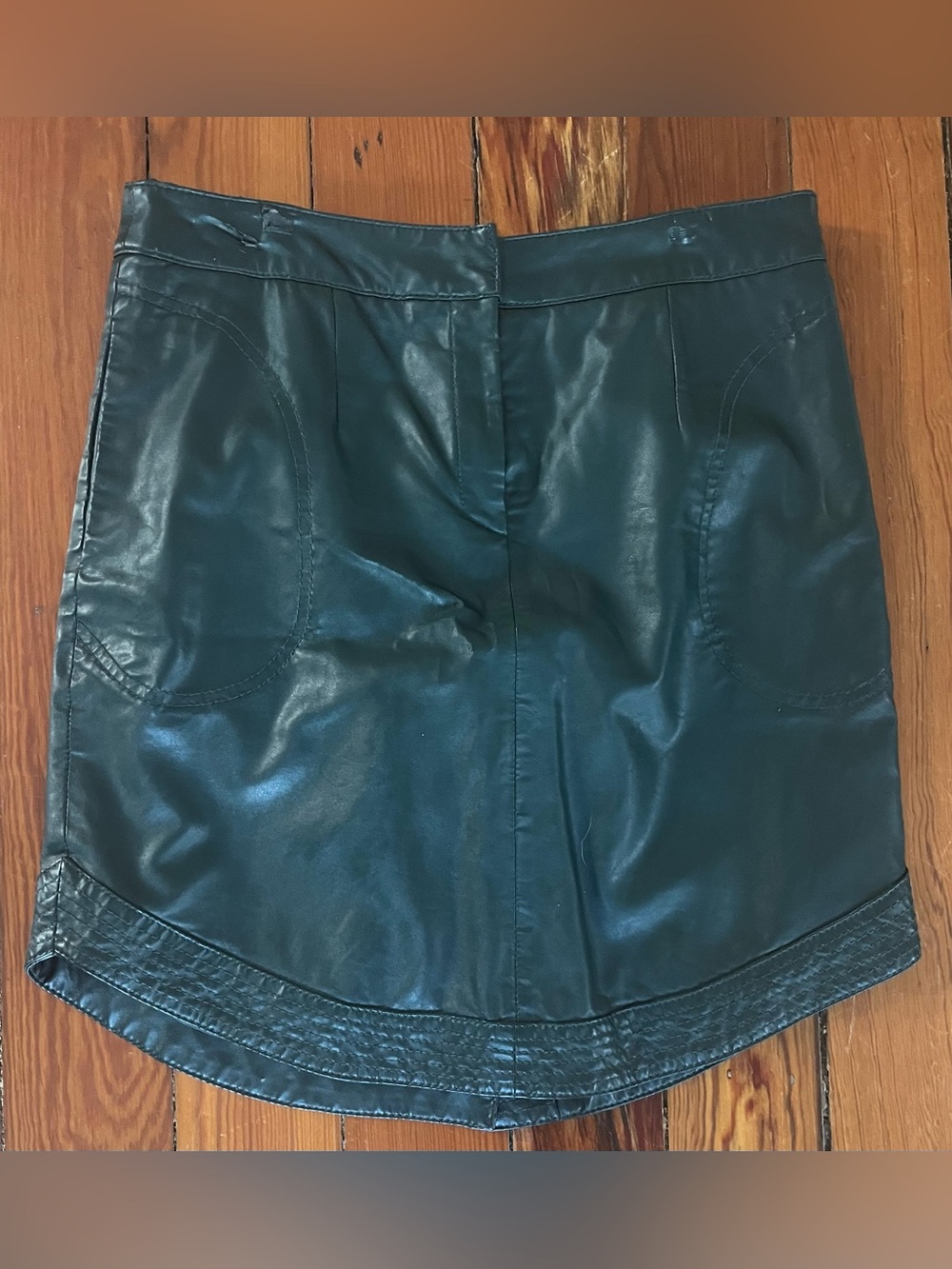 Maeve Anthropologie Vegan Leather Skirt Green Size 8